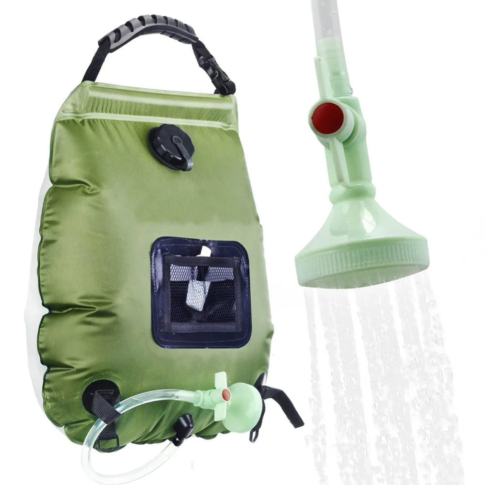 Camping Shower Bag Strong PVC Water Bag 20L Solar Energy Heat Camp Shower Bag