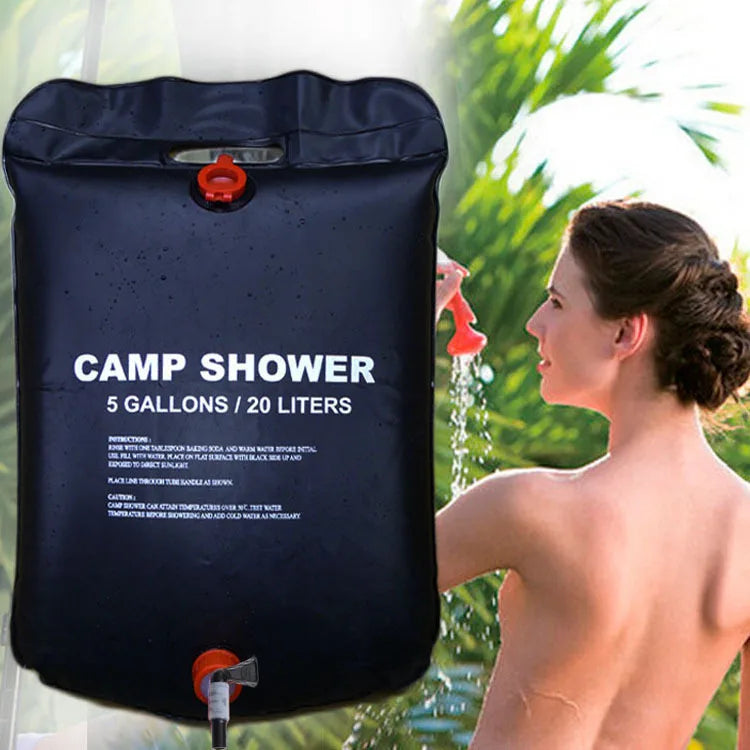 Camping Shower Bag Strong PVC Water Bag 20L Solar Energy Heat Camp Shower Bag